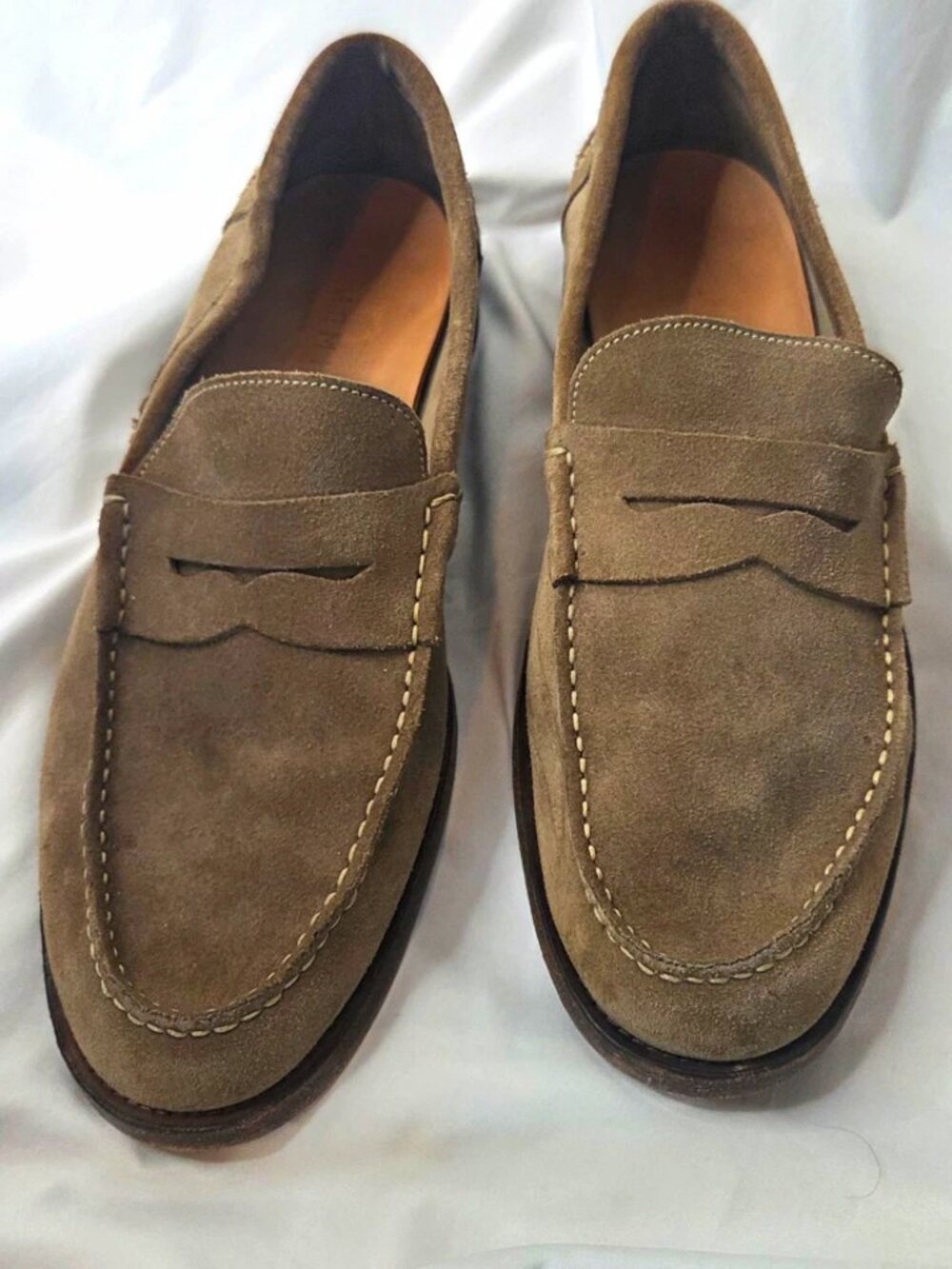 M. Gemi Penny Mens US 13 M Brown Suede Leather Loafer Slip-On EU 46